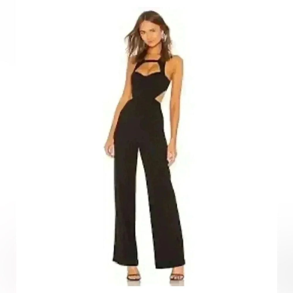 NBD x NAVEN Women Jumpsuit Sz  XXS  Black Sleeveless straight pants Built-in Bra